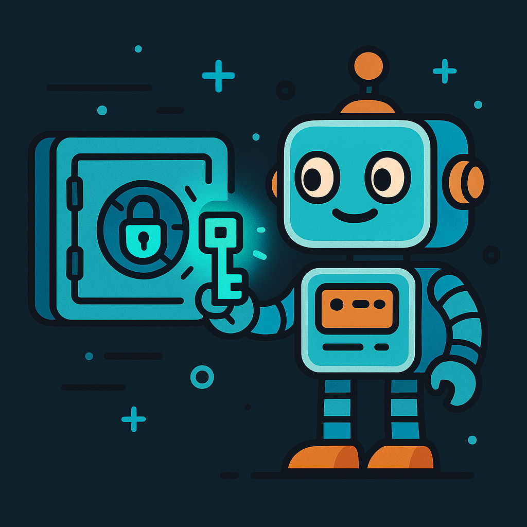 AI agent using a digital key for secure passwordless login.